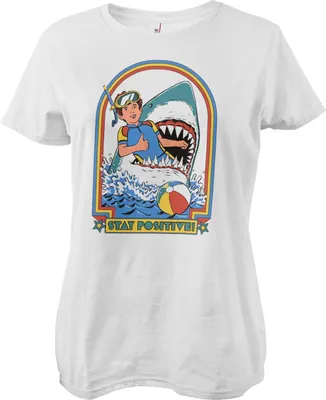 Produktbild von Stay Positive Girly Tee - X-Large - White