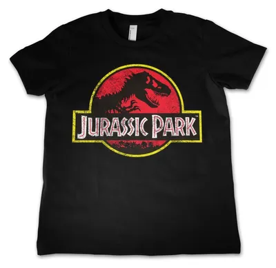 Produktbild von Jurassic Park T-Shirt Uni Kids - Distressed Logo schwarz 128