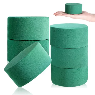 Productafbeelding van Bloemenschuim – Set van 6 stuks, zowel rond als vierkant – bloemenschuim voor kunstbloemen en verse bloemen