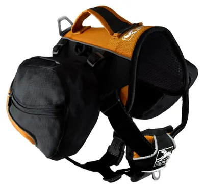 Produktbild von Baxter Große Trekking-Rucksack für Hunde, Verstellbarer Hunde-Rucksack für Wandern, Laufen, Camping, Schwarz/Orange