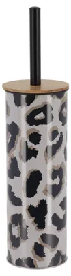 Produktbild von TENDANCE | Klobürstenhalter - Bürstengarnitur - mehrfarbig - 9x38 cm - WC-Bürste - Leopardenmuster