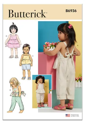Nähschnittmuster Overall & Kleid, Gr. 1/2-4
