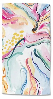 Imagen del producto de Toalla de playa "Buenos días", 100x180 cm, con estampado moderno