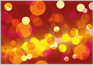 Produktbild von Wallario Wandbild Rote  gelbe und orange Kreise - harmonisches Muster, Größe: 70,30 x 100,30 cm, Poster mit weißem Kunststoffrahmen