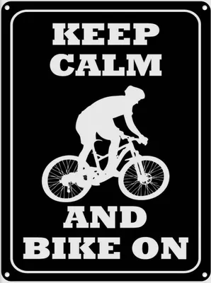 Produktbild von vianmo Blechschild 40x30 cm Keep Calm and Bike on