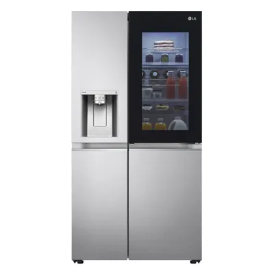 Produktbild von LG GSJV90BSAE, Integriert/Freistehend, Edelstahl, Amerikanische Tür, LED, Berührung, Kabellos, LED