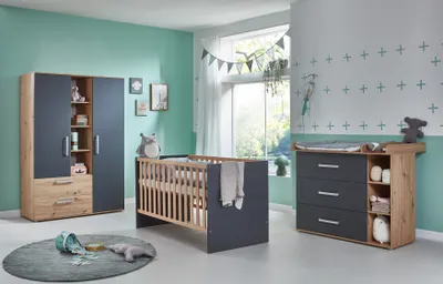 Image de arthur berndt Babymöbel Set Alessio 3-pièces armoire lit bébé commode à langer