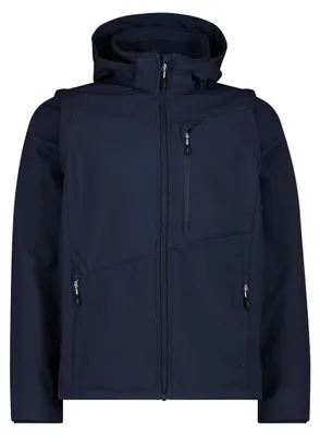 Immagine prodotto di Giacca senza maniche da uomo CMP, con zip e cappuccio, con maniche staccabili, colore blu, taglia 58