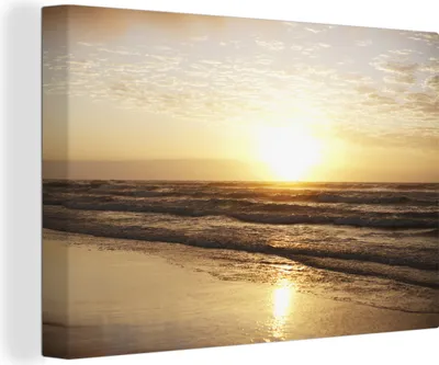 Zdjęcie produktu dla OneMillionCanvasses® - Obraz na płótnie - 150x100 cm, Plaża - Słońce - Chmury, dekoracja ścienna z nadrukiem