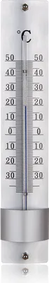 A thermometer showing temperature in Celsius.