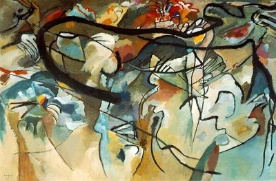 Produktbild von Legendarte - Kunstdruck auf Leinwand - Komposition VII Wassily Kandinsky - Wanddeko, Canvas cm. 60x90