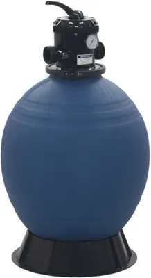 Zdjęcie produktu dla Filtr piaskowy do basenu z zaworem 6-drożnym i zbiornikiem filtru wykonanym z polietylenu (PE), o średnicy 560 mm, przepływem 10 m³/h, przeznaczony do pomp basenowych o mocy 1 KM, kompatybilny z wężami o średnicy 32/38 mm
