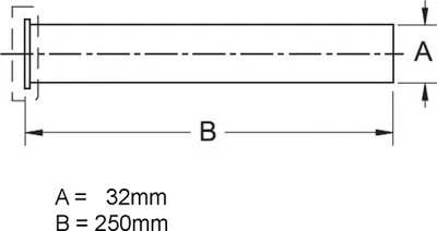 Immagine prodotto di Tubo di prolunga per sifone con flangia, 32/250 mm, cromo