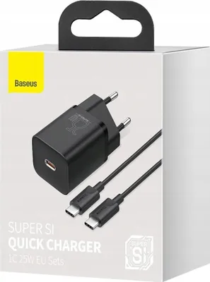 Immagine prodotto di Baseus TZCCSUP-L01 Caricabatterie per dispositivi mobili Smartphone Nero AC, ricarica rapida USB Interno