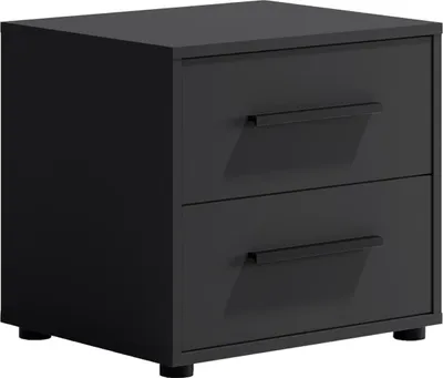 Produktbild von Nachttisch MAXIONE MX-11 mit 2 Schubladen Nachtkonsole Nachtschrank Nachtkommode Modern (Schwarz Matt)