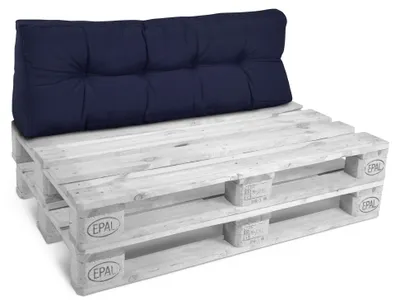 Immagine prodotto di Cuscino per schiena Beautissu Cuscino pallet Outdoor Eco Style, 120x40 cm, blu