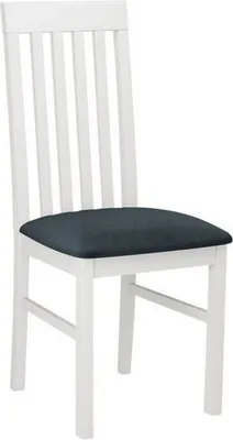 Image de Chaise de salle à manger rembourrée DANBURY 1 - blanc / bleu