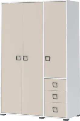 Produktbild von Jugendkleiderschrank Weiß 198x126x56 cm