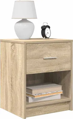 Productafbeelding van Maison Exclusive - Nachtkastjes, 2 stuks, met lade, Sonoma-eikenhout, 40x34x50 cm