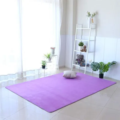 Produktbild von Rutschfeste Fußmatte – Weicher Samt-Teppich – Geeignet für Wohnzimmer und Schlafzimmer (120 x 200 cm)