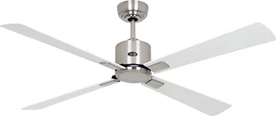 Obrázek produktu pro Energeticky úsporný stropní ventilátor s dálkovým ovládáním Eco Neo III 132 cm broušené chromované lopatky bílý / světle šedý