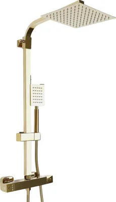Produktbild von Duscharmatur Set, Wandmontage, Thermostatsteuerung, Gold