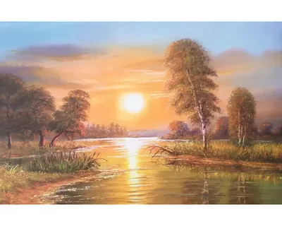 Obrázek produktu pro Obraz v rámu Klasik 6090 řeka 96x66 cm