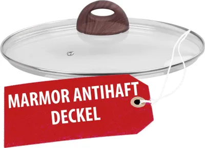 Produktbild von Deckel MagicHome Black Marble Line, Glas, 28 cm