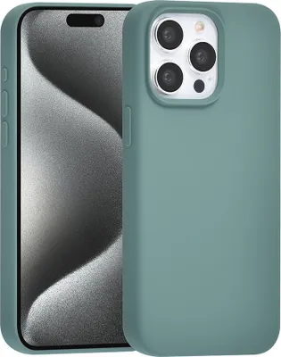 Produktbild von TUNIQ iPhone 15 Pro Max Back cover case - Premium Liquid silicone - Green