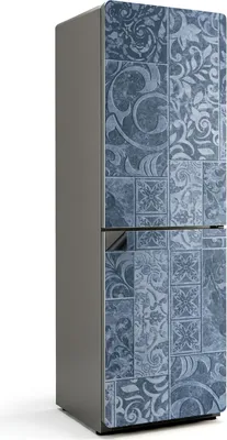 Zdjęcie produktu dla Wzór z ornamentami i kafelkami - Magnetyczna osłona lodówki - Magnetyczna folia dekoracyjna do kuchni - Magnetyczna dekoracja lodówki - Samoprzylepna tablica magnetyczna - Folia magnetyczna na drzwi lodówki - 60x180 cm