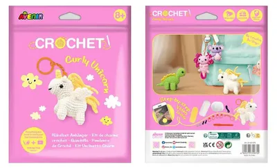 Immagine prodotto di CraftyKit Unicorno: kit fai da te per un portachiavi all'uncinetto