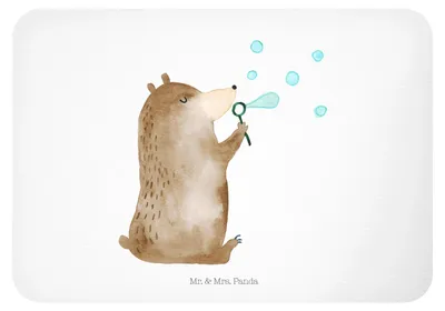 Produktbild von Mr. & Mrs. Panda büromagnet Bär Seifenblasen - Weiß - Geschenk, Notizhalter, Teddy, whiteboardmagnet, holzmagnet, magnet, haftmagnet, Lustig Sein Glücklich Traurig Happy