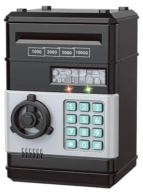 Obrázok produktu pre Trezor pre deti s PIN kódom – veľký elektronický čierny