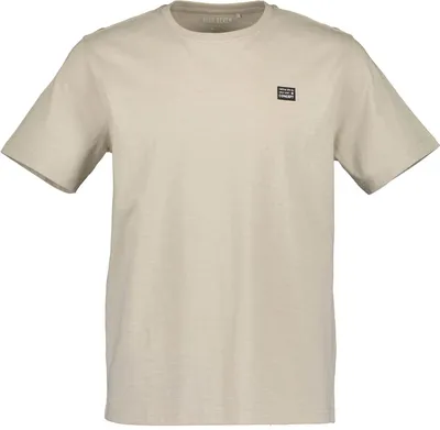 Produktbild von Blue Seven Herren T-Shirt mit dezentem High-Density-Druck - Kurzarm-Shirt aus Baumwolle in Kitt Größe XL