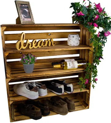 Produktbild von 2er Set grosse Regalkiste Tosca geflammt