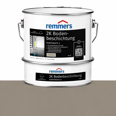 Produktbild von Remmers 2K Bodenbeschichtung steingrau 5 kg, Beton- und Bodenfarbe