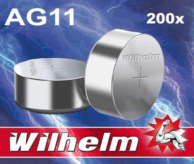 Produktbild von 200 x Wilhelm AG11 LR721 LR58 362 Batterie Knopfzelle Alkaline