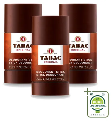 Image de 3 déodorants sticks "Tabac Original" - 75 ml - Lot de 3