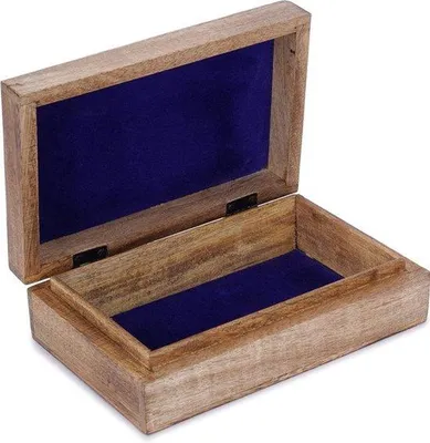 Image de Boîte en bois gravée d'une croix, marron, boîte à bijoux