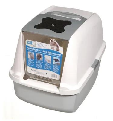 Productafbeelding van Cat It CA Kattentoilet Met Dak | 55x40x45CM Grijs