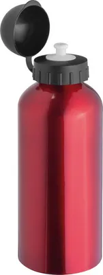 Produktbild von Aluminium Trinkflasche mit Sportverschluss / Sportflasche / 600ml / Farbe: rot