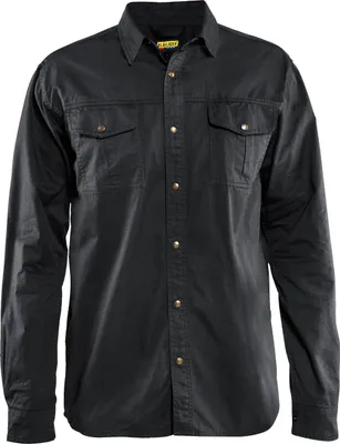 Produktbild von Blakläder Baumwollhemd 3297 1135 in div. Farben, Farbe:schwarz, Größe:2XL