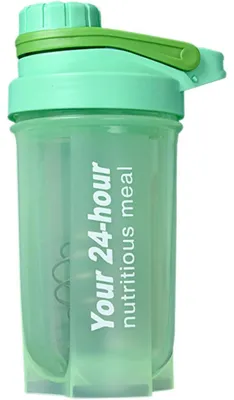 Immagine prodotto di Shaker per proteine da 600 ml, ideale per preparare bevande proteiche, con chiusura a vite, filtro e