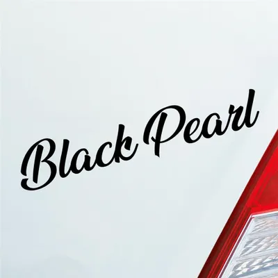 Produktbild von Auto Aufkleber Black Pearl Zubehör passend für Karibik Piraten 19x4 cm Schwarz Glanz Sticker Heckscheibenaufkleber