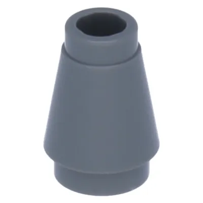 Obrázok produktu pre 100x Dark Bluish Gray Cone 1 x 1 with Top Groove