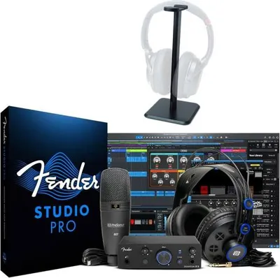 Immagine prodotto di Set di registrazione Fender Quantum Creator Bundle con supporto per cuffie