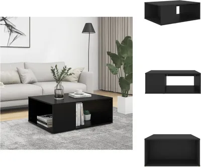 Produktbild von vidaXL Couchtisch Schwarz 90x67x33 cm Holzwerkstoff - Couchtische