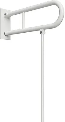 Produktbild von BELP Stützklappgriff in U-Form mit Standfuß Eisen Weiß mit Abdeckung 100x800x866 mm, 120 kg Traglast für Bad & WC >> zum Bohren