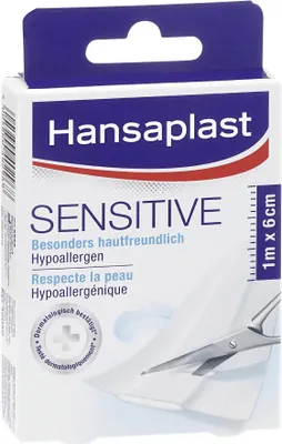 Produktbild von Hansaplast 46040-00000, 10 x 6 cm, Rechteckig, Weiß, Clean the wound and gently wipe away any foreign objects such as dirt or grit. Dry the skin around..., CE, 10 Stück(e)