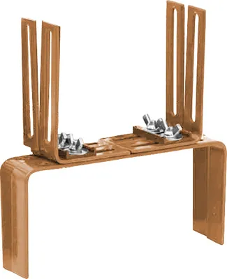 Image de Siena Garden support pour caissettes à fleurs en H pour balustrades, terracotta (1 paire)